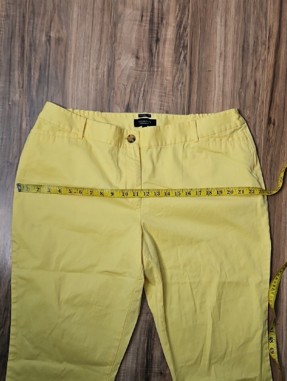 Talbots Yellow The Perfect Cropped Curvy Petite Pants 16WP - Picture 7 of 9
